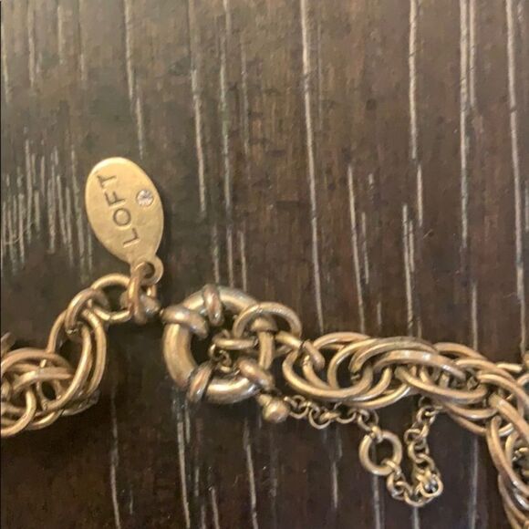 LOFT Diamond Sunburst Cluster Necklace - Picture 6 of 10